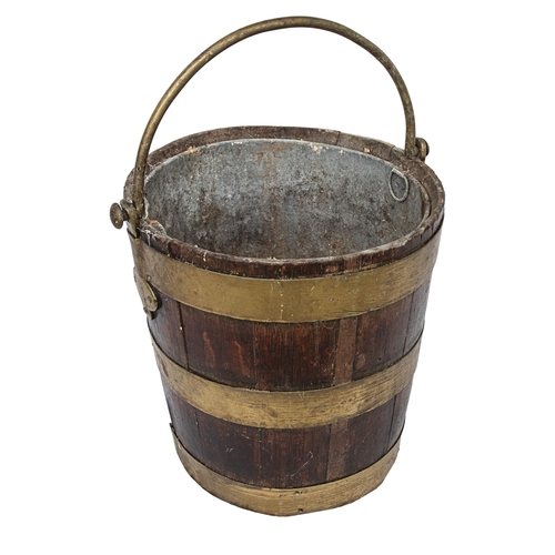 270 - 19th Century or earlierAn assortment of domestic itemsTo include:[a] A brass bucket[b] A brass-bound... 