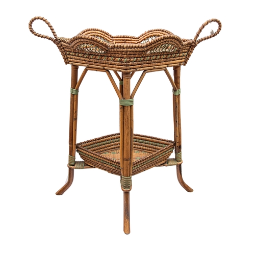 271 - To be sold without reserveProperty of a Gentleman CollectorEarly 20th CenturyA rattan basket tableDi... 