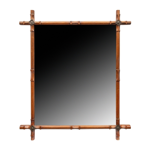 279 - A simulated bamboo mirror with brass detailTo be sold without reserveDimensions:29 in. (H) x 25 in. ... 