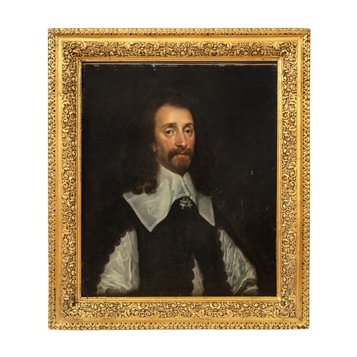 343 - Circle of Sir Anthony Van Dyck (1599 - 1641)Portrait of an older gentleman in a black jacket with wh... 