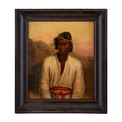 378 - Circle of John Thomas Seton (1738 - 1806)A portrait of a Malabar boyOil on canvasJohn Thomas Seton w... 