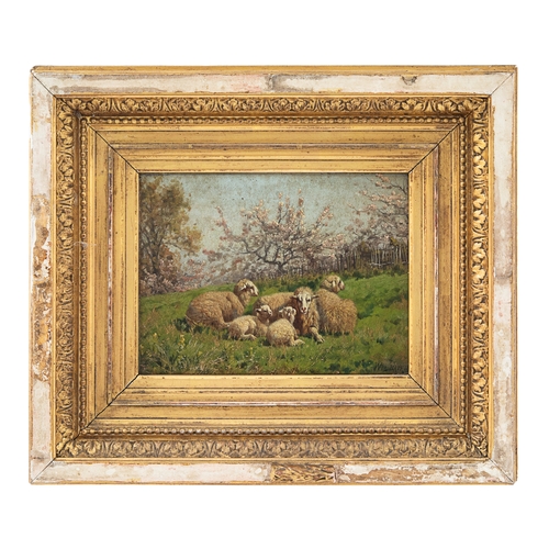 382 - William Baird (1872 - 1899)Sheep in a landscapeOil on panelProperty of a Distinguished Gentleman Col... 