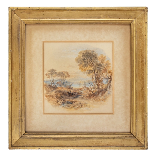 387 - William Leighton Leitch (1804 - 1883)Three watercolours[1] a pastoral landscape with figuresSigned a... 