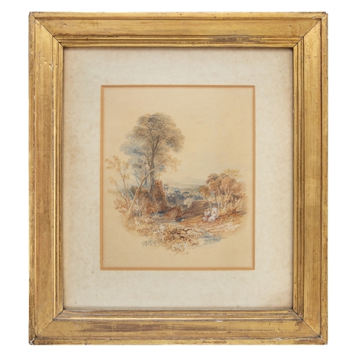 387 - William Leighton Leitch (1804 - 1883)Three watercolours[1] a pastoral landscape with figuresSigned a... 