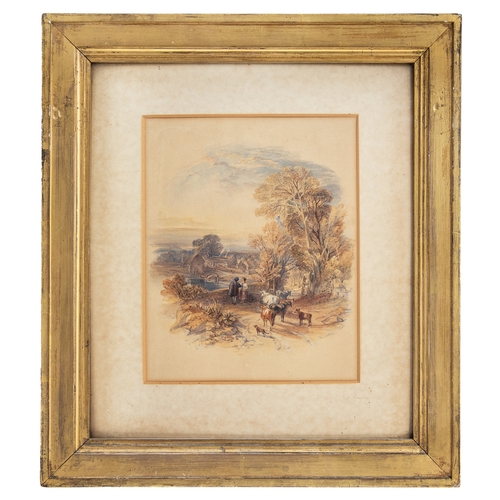 387 - William Leighton Leitch (1804 - 1883)Three watercolours[1] a pastoral landscape with figuresSigned a... 