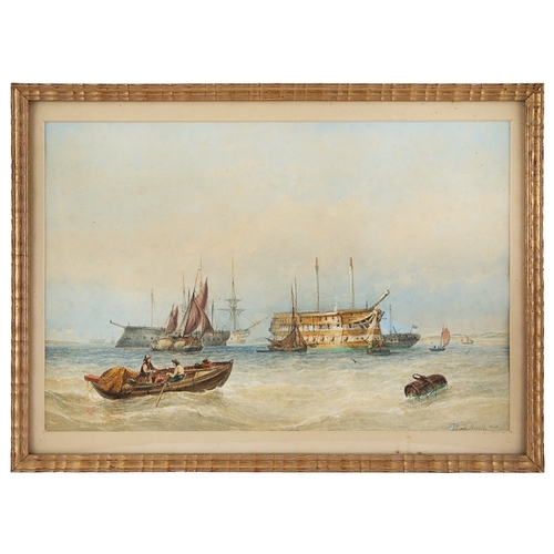 400 - William Adolphus Knell (1801 - 1875)A pair of seascapesWatercolour on paperSigned and dated, lower r... 