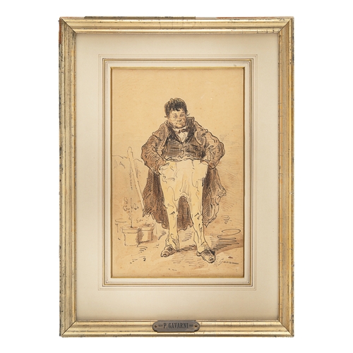 417 - Property of a NoblemanPaul Gavarni (1804 - 1866)Portrait of a gentleman with his hands in his pocket... 