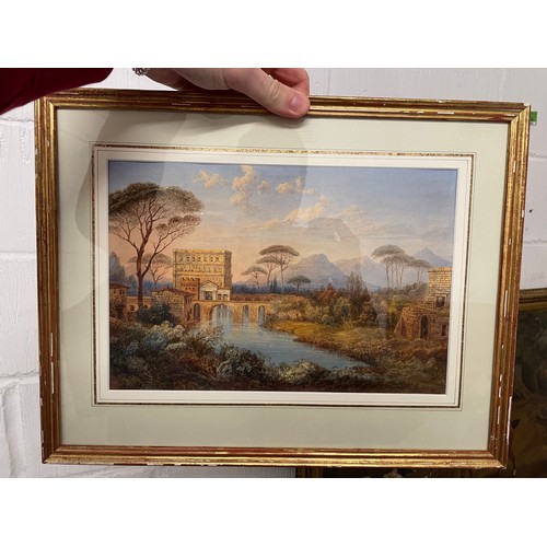 418 - 19th CenturyBuildings on an exotic riverbankWatercolour on paperProperty of a GentlemanDimensions:(P... 