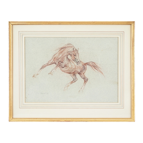 421 - Property of a NoblemanLeslie Charlotte Benenson (1941 - 2018)A Rearing HorseSanguine drawingPencil o... 