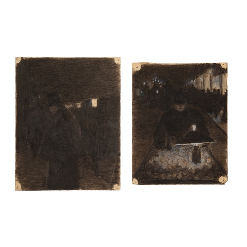 445 - Property of a NoblemanTheophile Steinlen (1859 - 1923)Two drawings and a monotype[a] A street seller... 