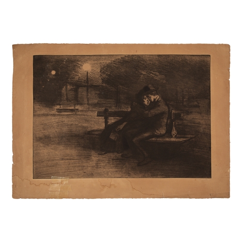 445 - Property of a NoblemanTheophile Steinlen (1859 - 1923)Two drawings and a monotype[a] A street seller... 