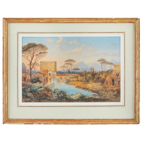 418 - 19th CenturyBuildings on an exotic riverbankWatercolour on paperProperty of a GentlemanDimensions:(P... 