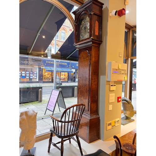 222 - Queen Anne grandfather clock By Peter KingBurr walnutProperty of a gentleman Dimensions:84 in. ... 