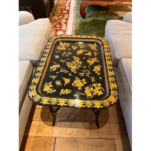 231 - A black lacquer simulated bamboo tray tableTo be sold without reserveProperty of a GentlemanDimensio... 