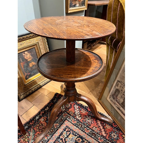 257 - Property of a Gentleman Collector18th CenturyAn oak side tableWith two circular shelvesDimensions:&n... 