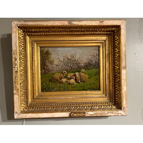 382 - William Baird (1872 - 1899)Sheep in a landscapeOil on panelProperty of a Distinguished Gentleman Col... 