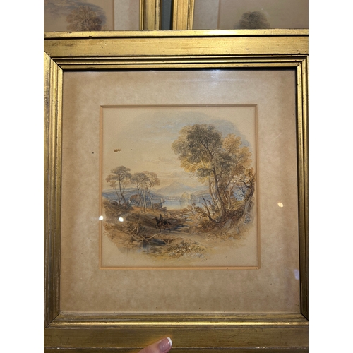 387 - William Leighton Leitch (1804 - 1883)Three watercolours[1] a pastoral landscape with figuresSigned a... 