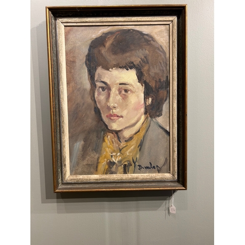 407 - Ronald Ossory Dunlop (1894 - 1973)A Portrait of ShirleyOil on canvasSigned, lower right: 