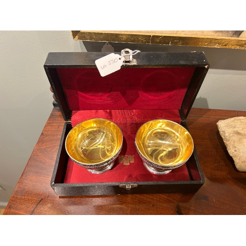 550 - To be sold without reserveProperty of a Gentleman20th CenturyContinentalA pair of silver and gilt di... 