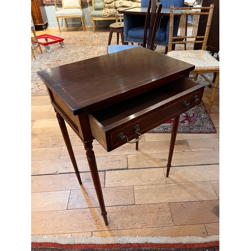 252 - A George III style side tableWith single drawer and tapered legsTo be sold without reserveProperty o... 