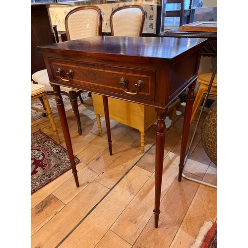 252 - A George III style side tableWith single drawer and tapered legsTo be sold without reserveProperty o... 