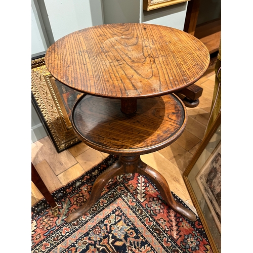 257 - Property of a Gentleman Collector18th CenturyAn oak side tableWith two circular shelvesDimensions:&n... 