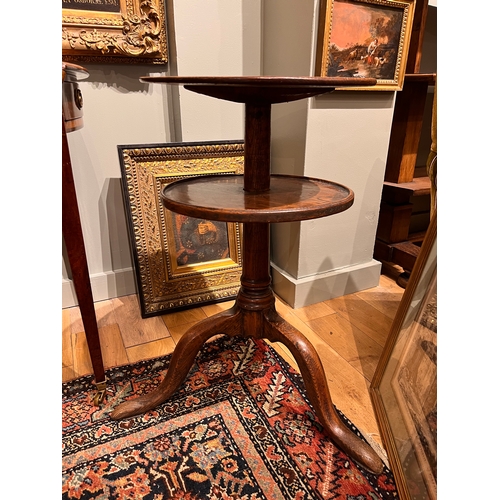 257 - Property of a Gentleman Collector18th CenturyAn oak side tableWith two circular shelvesDimensions:&n... 