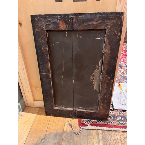 258 - An antique Georgian mirror18th C. carved and guilded mirror with old platesDimensions:31 in. (H) x 2... 