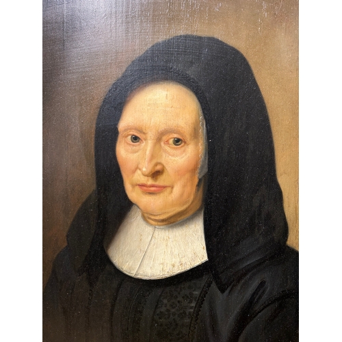 329 - Jan Albertsz Rotius (1624 - 1666)A portrait of a womanOil on panel Signed and dated upper leftP... 