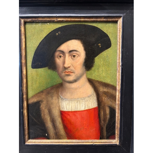 347 - Attributed to Corneille de Lyon (1500 - 1575)A portrait of a gentlemanOil on panelNote:Corneille de ... 