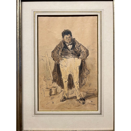 417 - Property of a NoblemanPaul Gavarni (1804 - 1866)Portrait of a gentleman with his hands in his pocket... 