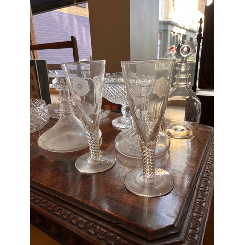 496 - To be sold without reserveProperty of a GentlemanAntiqueA mixed group of glass[a] A pair of oversize... 