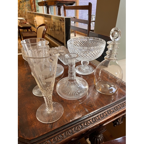 496 - To be sold without reserveProperty of a GentlemanAntiqueA mixed group of glass[a] A pair of oversize... 