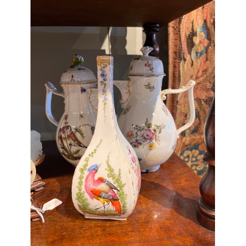 525 - [a] A Meissen coffee pot with elegant repairs[b] A Derby china inspired gourd-like vaseProperty of a... 