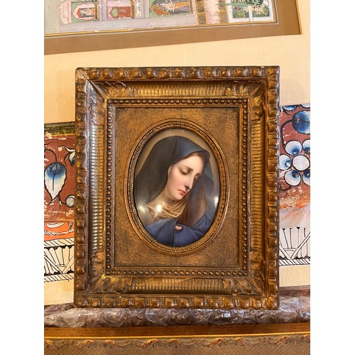 157 - After Carlo Dolci's (1616 - 1686) Madonna Del DitoA portrait of a Madonna on porcelainProperty of an... 