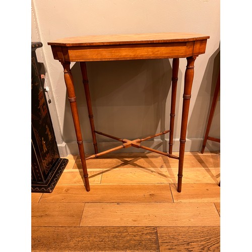 197 - English, C. 1800A satinwood octagonal side table with simulated bamboo legsProperty of a gentlemanDi... 