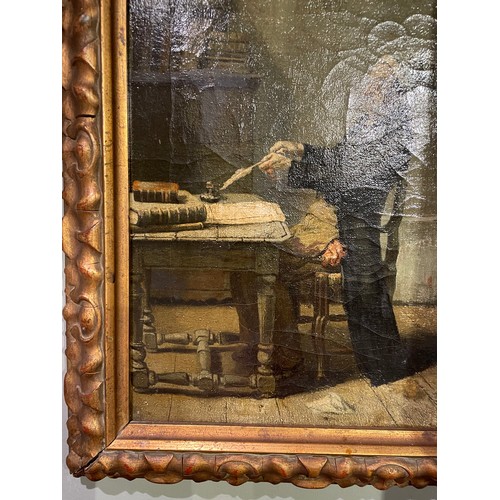 381 - Property of St Mary The BoltonsFranz Meerts (1836 - 1896)A gentleman cutting quill pensOil on canvas... 