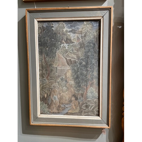 405 - F. van Beem (Dutch)Circa 1920Figures in a Vietnamese/Sumatran landscapeOil on canvasSigned versoProp... 