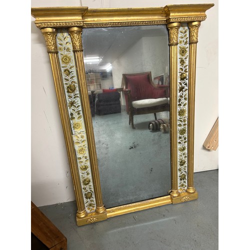 220A - [a] A giltwood pier mirror with intricate frosted glass detail[b] Early 19th Century, a miniature co... 