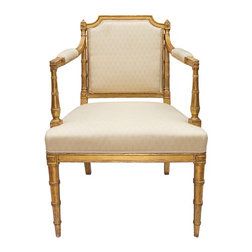 149 - Late 18th Century, EnglishA pair of small giltwood upholstered armchairsDimensions:32 in. (H) x 21.5... 