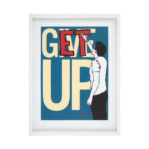 356 - Morley (b.1982)Give Up/Get UpPhotolithograph on paperSigned, lower rightNumbered 12/40Embossed with ... 