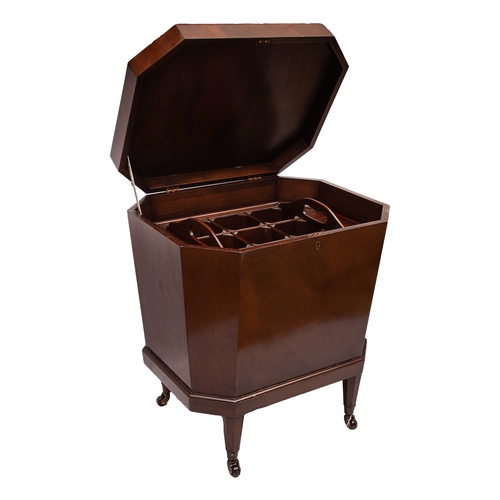 241 - 19th CenturyA mahogany wine cooler with internal sections for nine bottles. The internal section rem... 