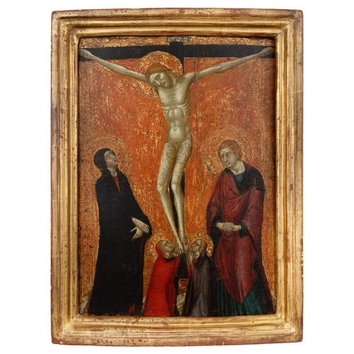 278 - The Master of Monte Oliveto (Active 1305 - 1335)Christ on the Cross with the Virgin, Saint John the ... 