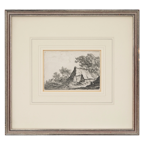 433 - Property of a Nobleman17 black printed stipple engravings:[a] view of lake with church steeple, brid... 