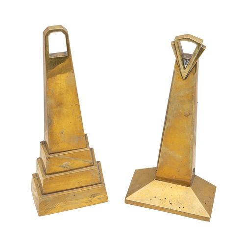 449 - To be sold without reserveProperty of a GentlemanCirca 1920A pair of Art Deco brass book ends?Dimens... 