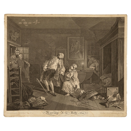 508 - William Hogarth (1697 - 1764)Marriage A-la-ModeThe complete set of six engravings1745Published Willi... 