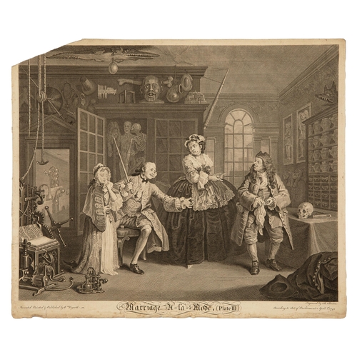 508 - William Hogarth (1697 - 1764)Marriage A-la-ModeThe complete set of six engravings1745Published Willi... 