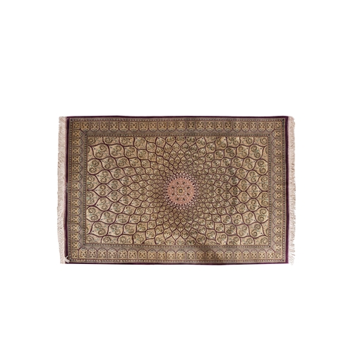 243 - 20th century IranQom Mousavi rugSilkDimensions:77 in. (L) x 55 in. (W)... 