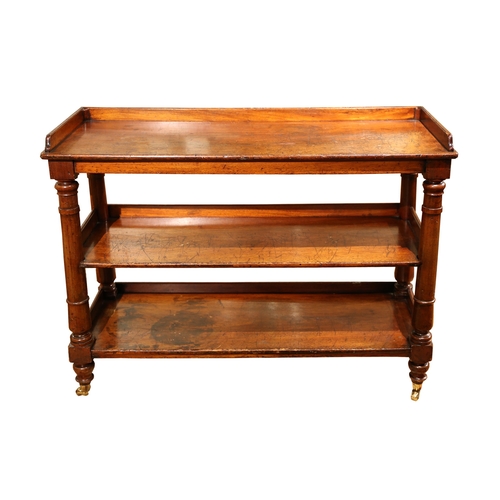 232 - William IVThree tiered server tableMahogany Dimensions:34.5 in. (H) x 48 in. (W) x 18 in. (D)... 