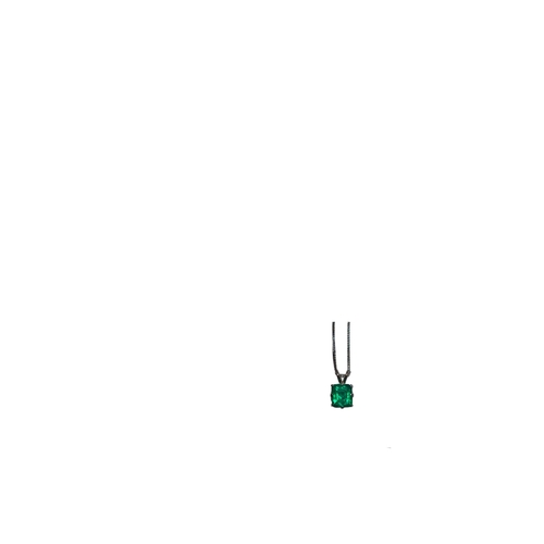 91 - A Fine Single Stone Emerald Pendant,A rectangular shaped single stoneEmerald pendant, a good colour ... 